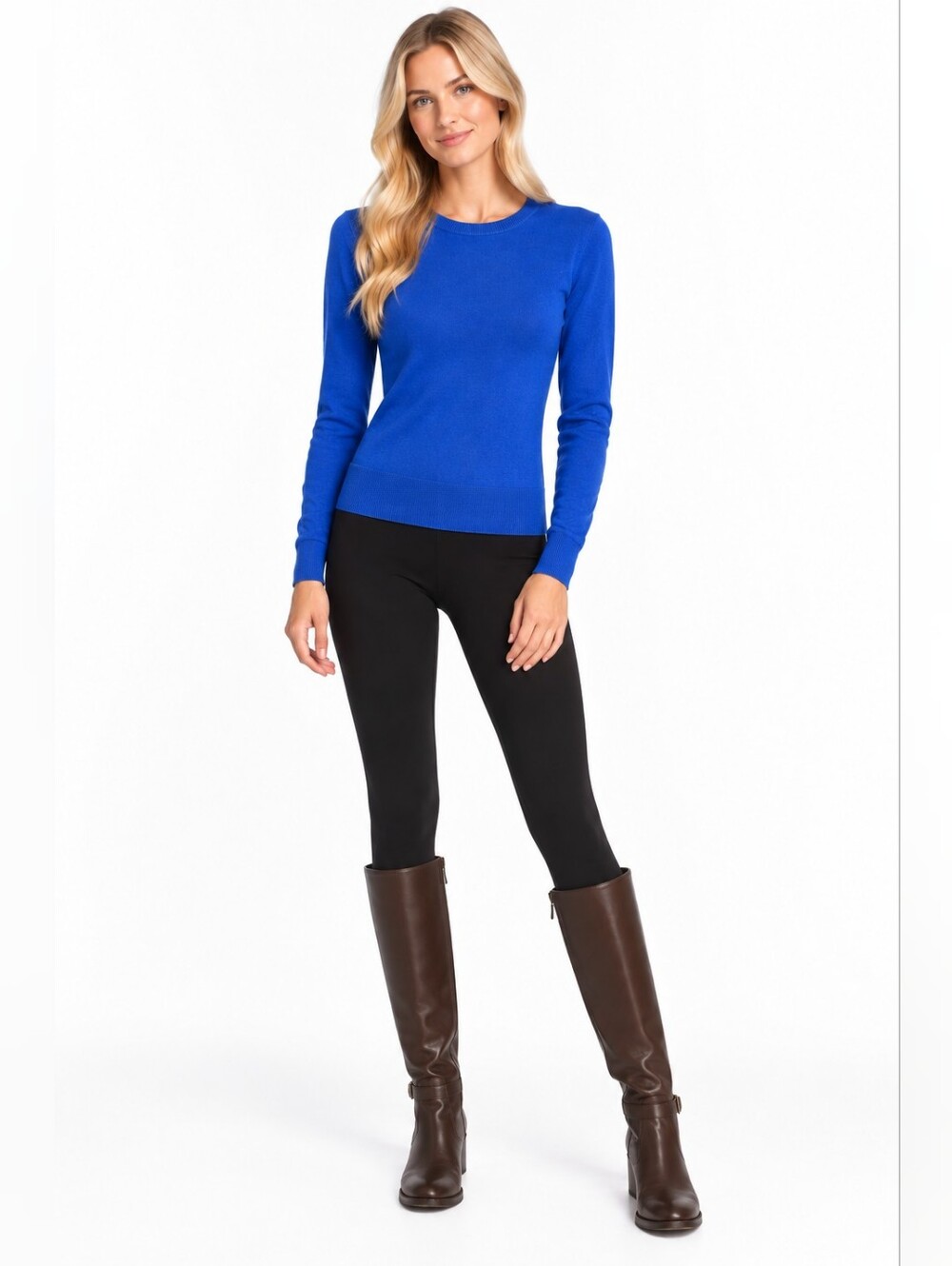 Banana Republic Size S Cobalt Blue Crewneck Merino Wool Sweater